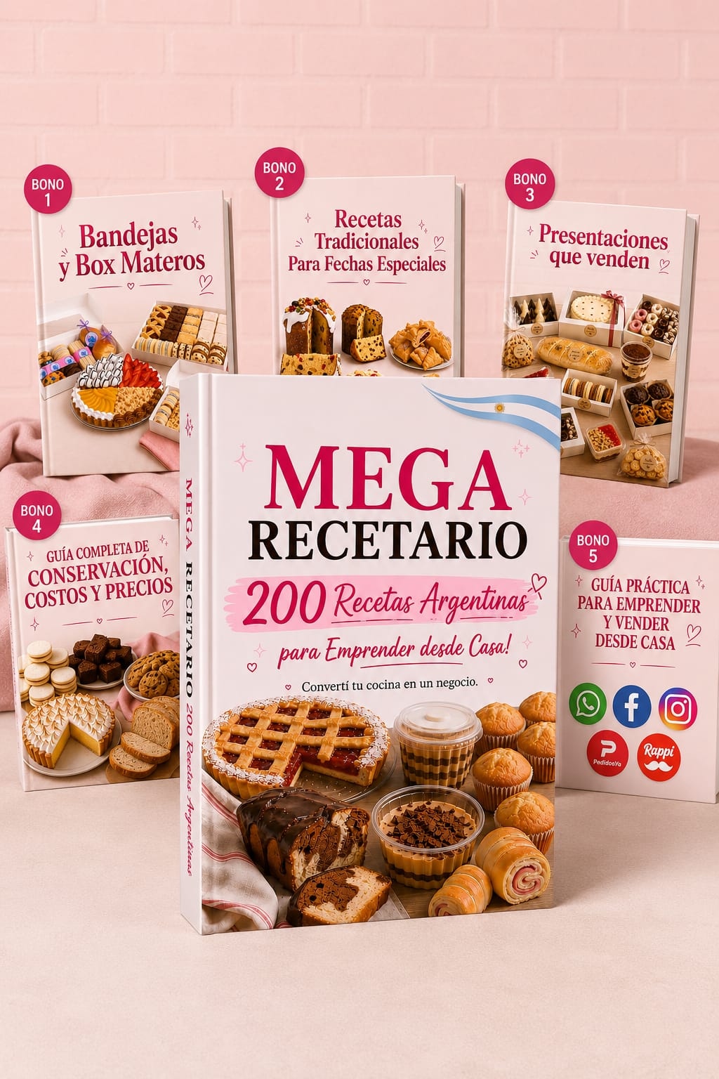 Mega Recetario Emprendedor!  200 Recetas Argentinas para Emprender desde Casa